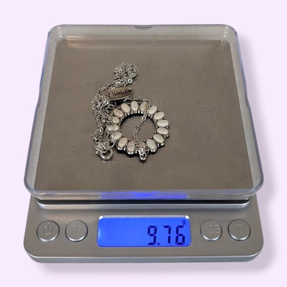 Plunder White Stone Cut Out Pendant Necklace - Picture 6 of 6